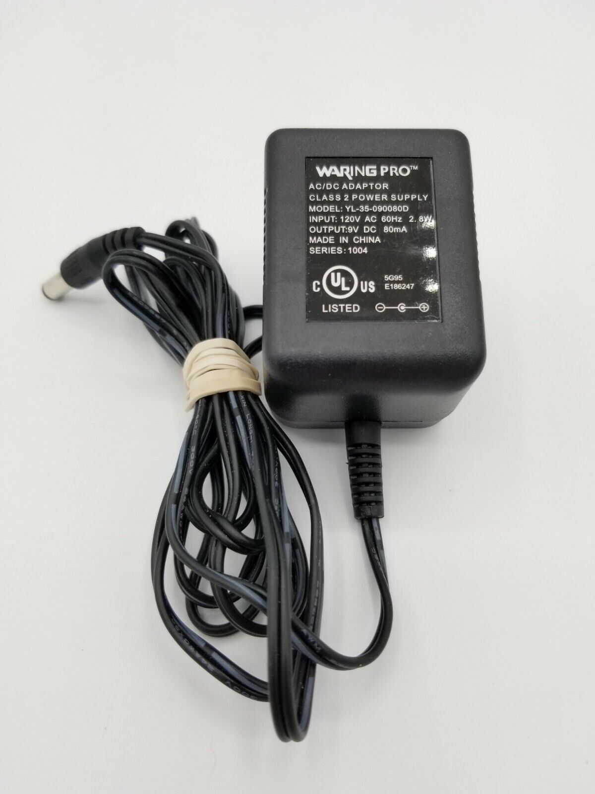 *Brand NEW*Waring Pro Charger AC/DC Adaptor Power Supply YL-35-090080D 9V 80mA Series 1103